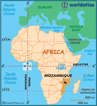 mozambique africa map