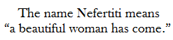 Nefertiti's name