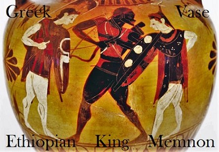 african on greek vase Memnon ethiopian king