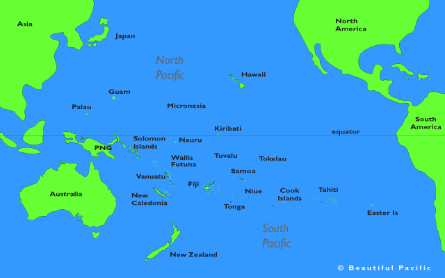 Melanesia in the Pacific islands