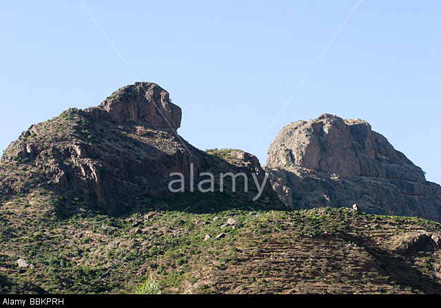 BBKPRH Africa Ethiopia Yeha Lion shaped mountain rocks