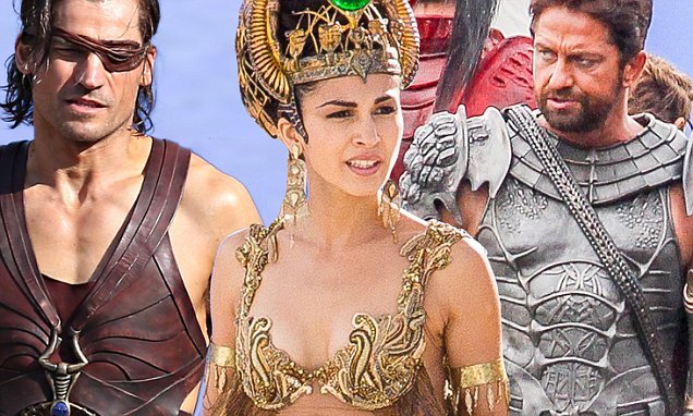 May 27, 2014: Gerald Butler & Elodie Yung in costume on the Sydney, Australia set of 'Gods Of Egypt' filming on location...Mandatory Credit: INFphoto.com Ref: infausy-10/17|sp|