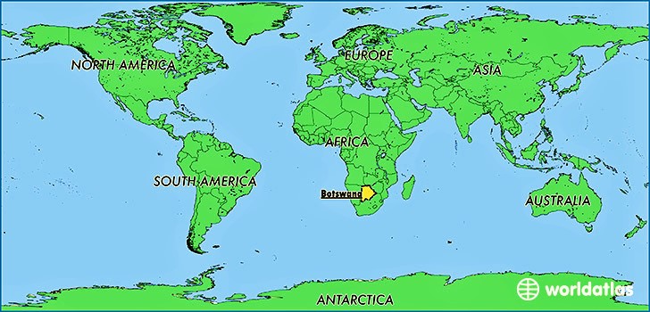 botswana on world map 10