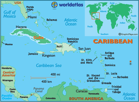 cuba on world map 100