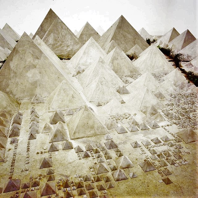 whimsical egyptian pyramid art 105