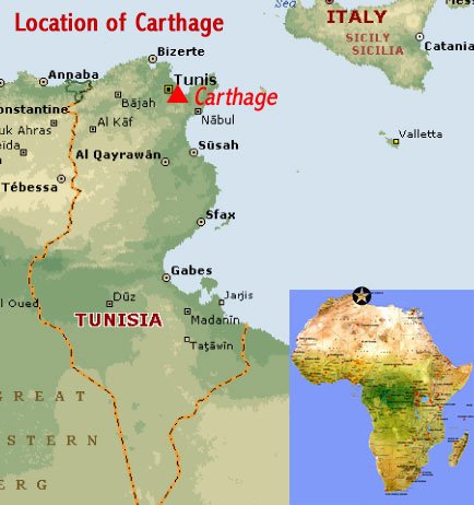 Carthage world map