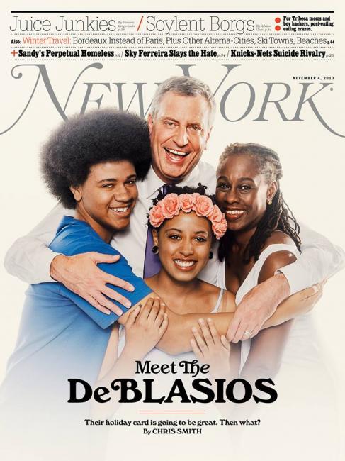 New York City Mayor: Bill De Blasio with his wife Chirlane & children