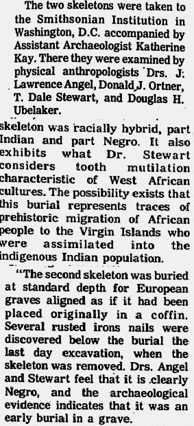 Virgin Islands, Hull Bay negroid Skeletons 10