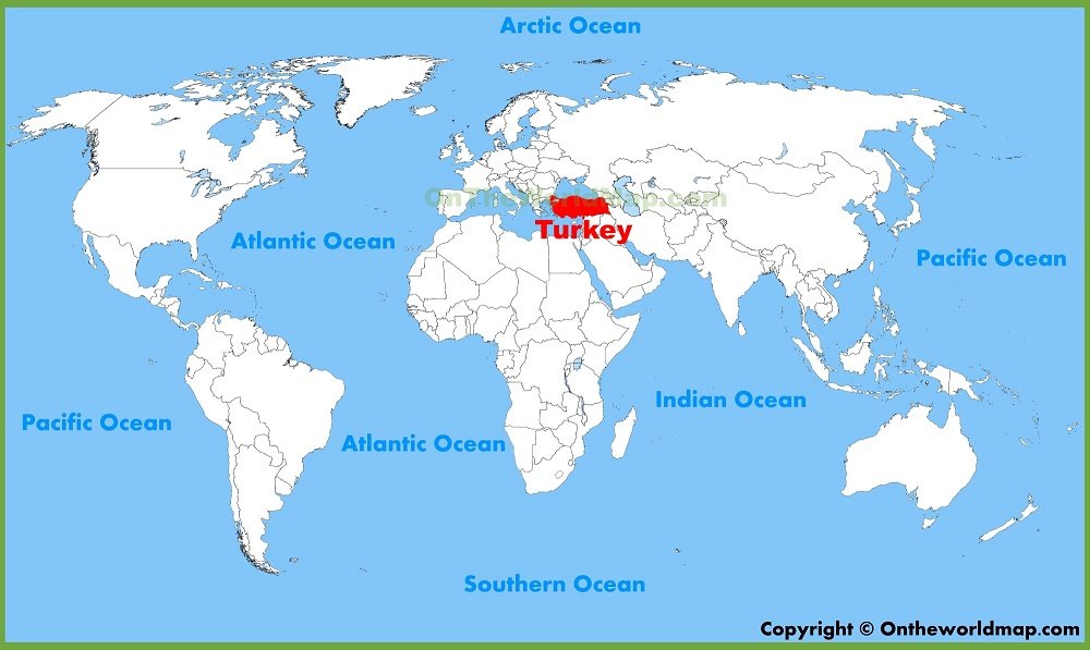 turkey on world map 201