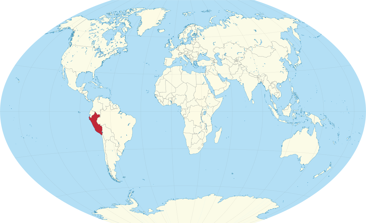 world map of Peru