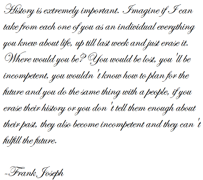 Where would you be frank joseph quote