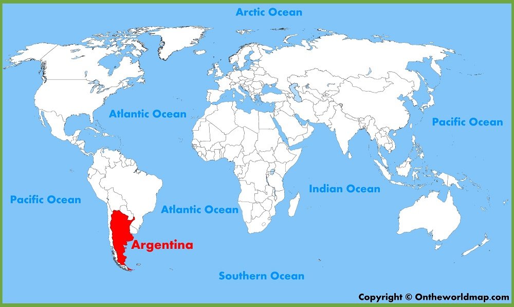 argentina world map