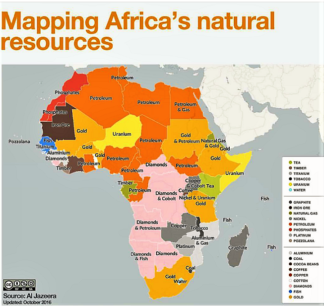 Updated Map Of Africa’s Natural Resources