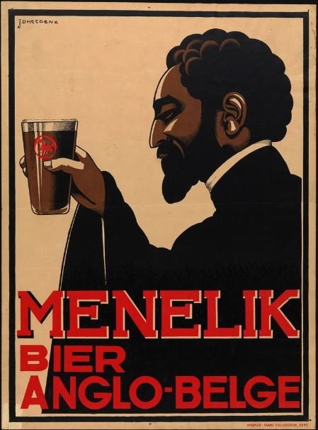 Menelik Beer Ad From Belgium, Europe